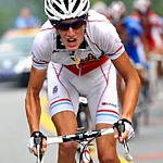 Andy Schleck pendant la course en ligne aux Jeux Olympiques 2008 à Beijing